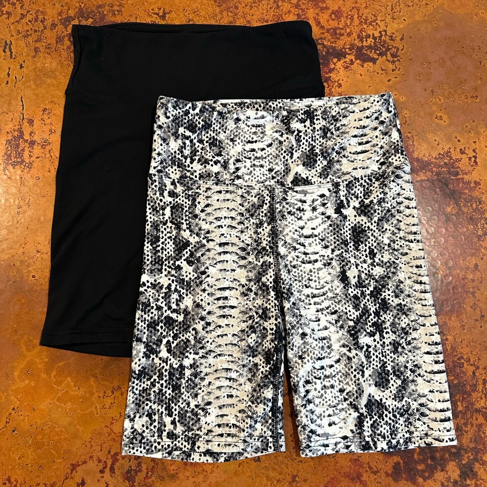 Biker Shorts (2 pack) Snakeskin & Black
